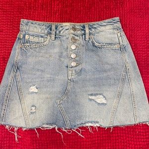Free People jean skirt